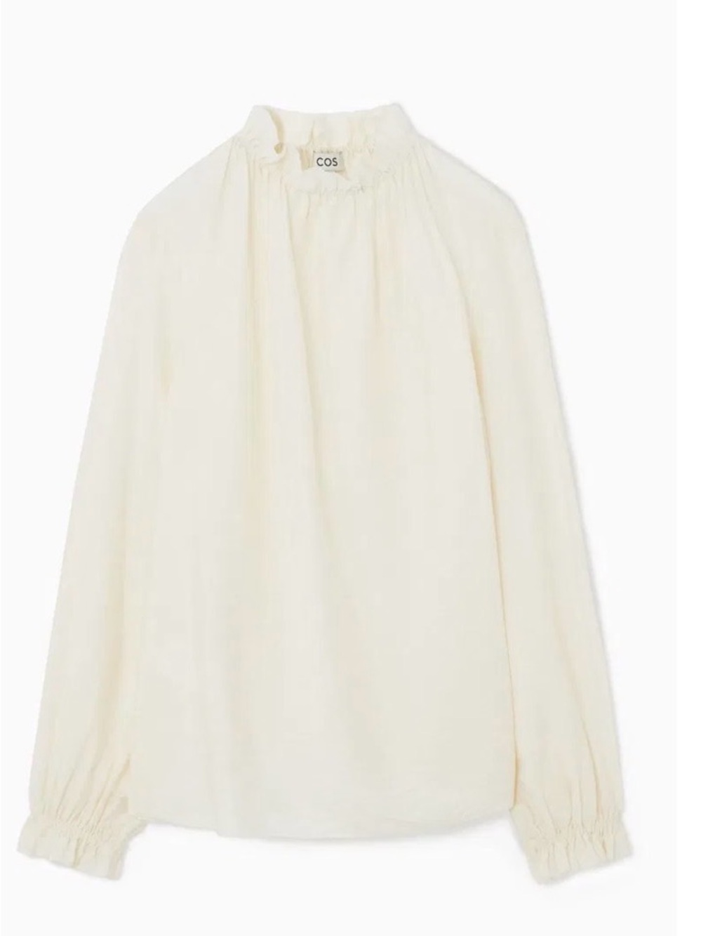 COS Ruffled High-Neck Blouse Size M - Picture 3 of 7